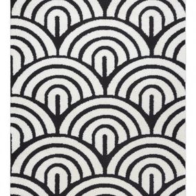 Dywany Łuszczów Kusový koberec Gloss 2813 87 greek black/grey - 80x150 cm