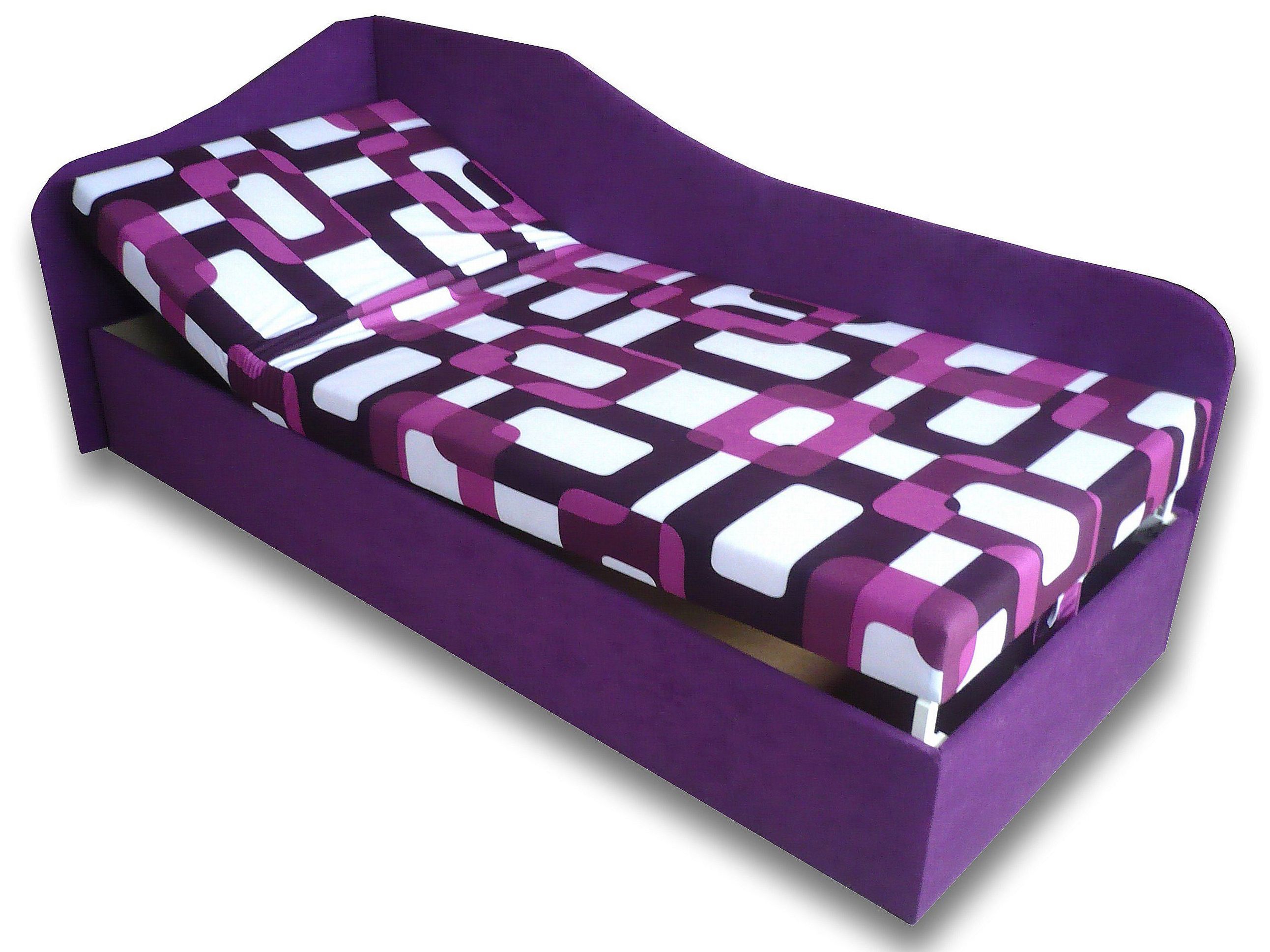 Jednolôžková posteľ (váľanda) 80 cm Anita (Gusto 10 + Fialová 49) (L)