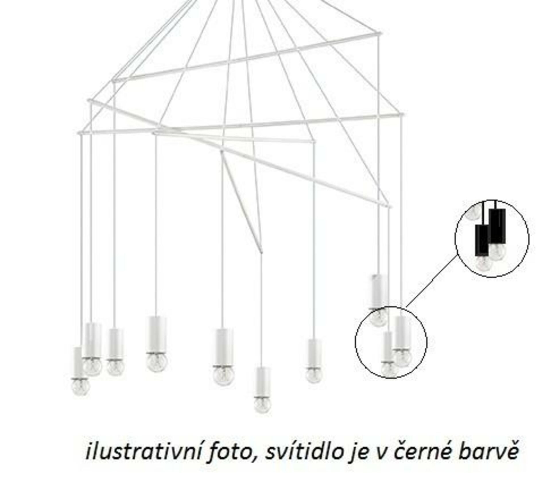 Závěsné svítidlo Ideal Lux Pop SP10 nero 158860 černé 90cm