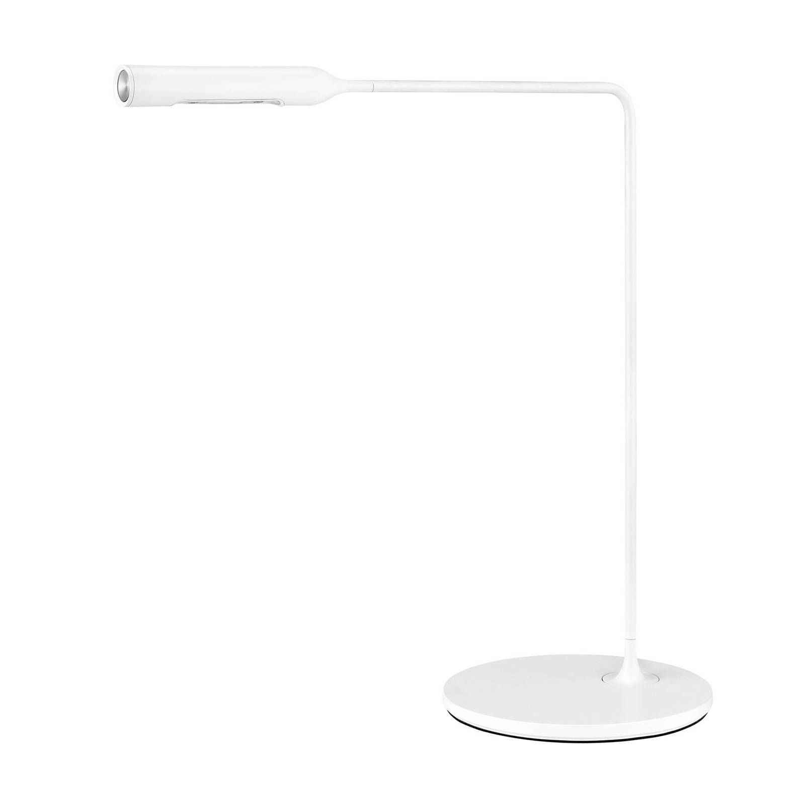 Lumina Flo stolná LED lampa 3 000 K biela, Pracovňa / Kancelária, oceľ, hliník, 6W, K: 43cm