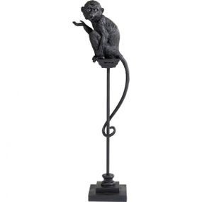 KARE Design Socha Opice a bidýlku - černá, 108cm