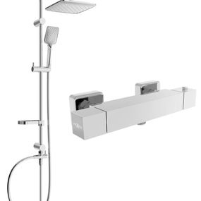 MEXEN/S - Sven sprchový stĺp vrátane sprchovej termostatickej batérie Cube, chróm 77200262-00