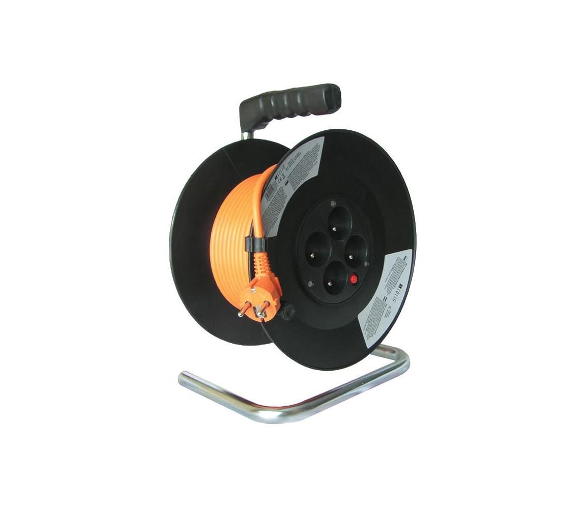 Solight PB04 - Predlžovací kábel na bubne 50m oranžový