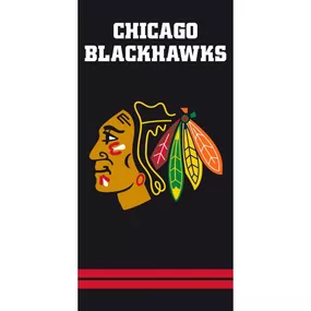 OSUŠKA NHL CHICAGO BLACKHAWKS BLACK  70x140 cm