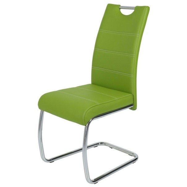 Sconto Jedálenská stolička FLORA S zelená, syntetická koža