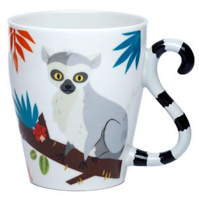 773785 Porcelánový hrnček s chvostíkom - Lemur 