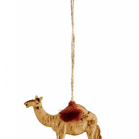 MADAM STOLTZ Závesná vianočná dekorácia Camel Antique Gold