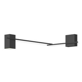 Vibia Structural 2620 rohové nástenné, tmavosivé, Obývacia izba / jedáleň, hliník, plast, 12W, Energialuokka: D, P: 143 cm