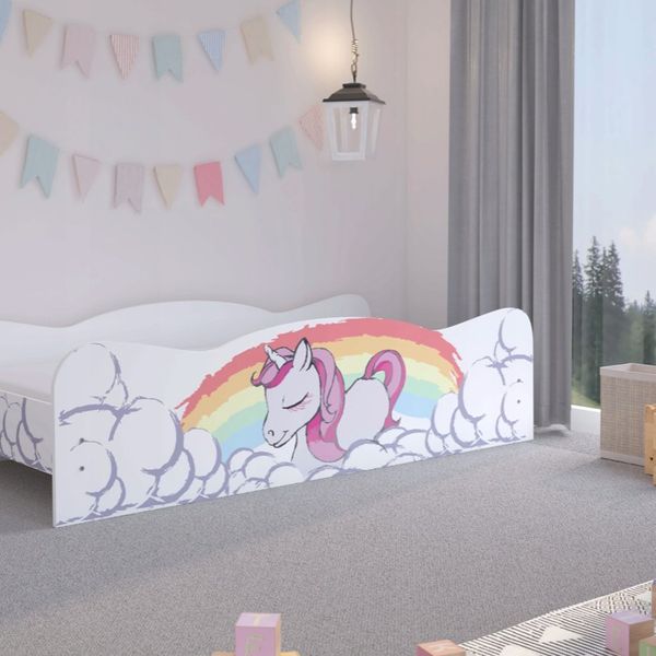 DomTextilu Nádherná rozprávkova detská posteľ 140 x 70 cm My Little Ponny  Biela 46413
