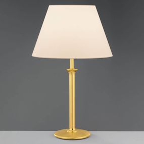 Hufnagel Chincová stolná lampa Royce 57 cm krémová, Obývacia izba / jedáleň, mosadz, chinc, E27, 46W, K: 57cm