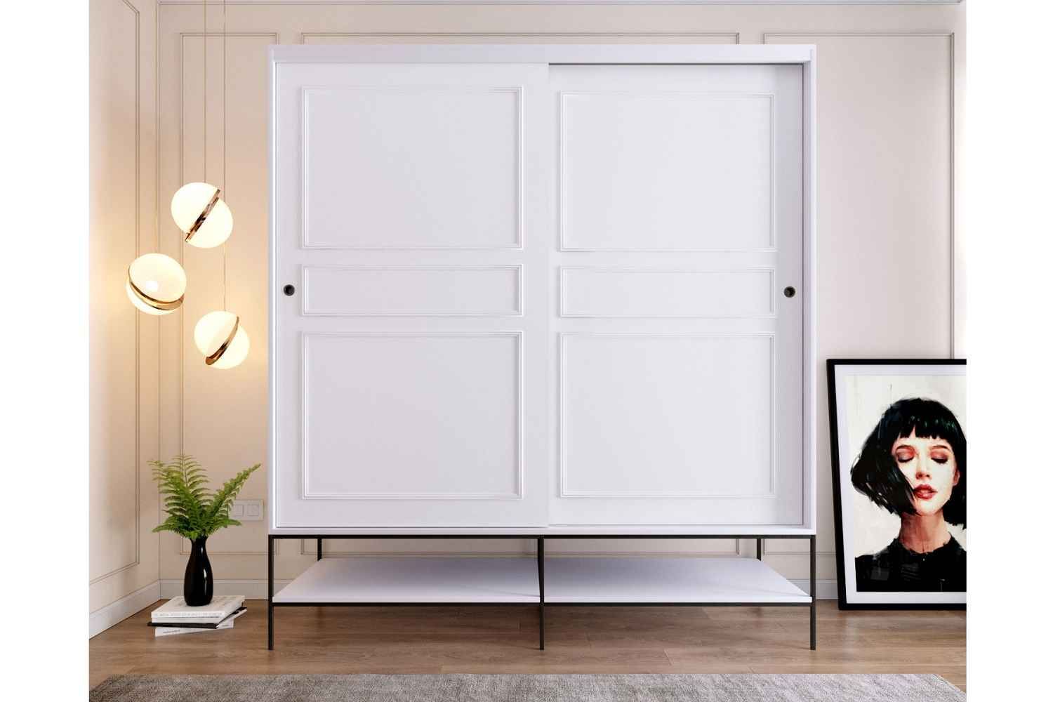 Sofahouse Dizajnová šatníková skriňa Hasani 190 cm biela