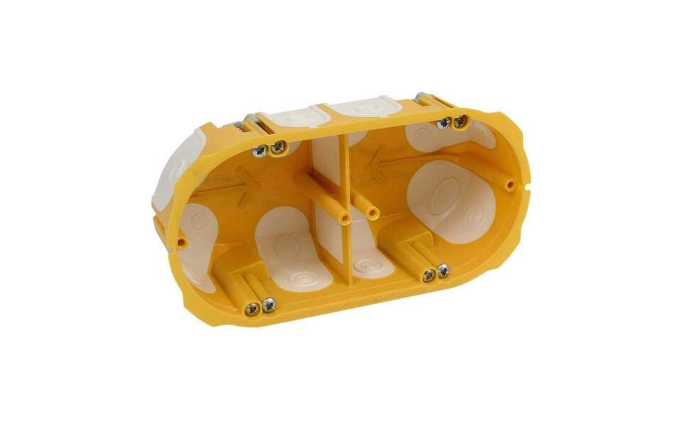 Plastová krabica dvojnásobná prístrojová KPL 64-50/2LD_NA; 138x68x50 mm E00053749