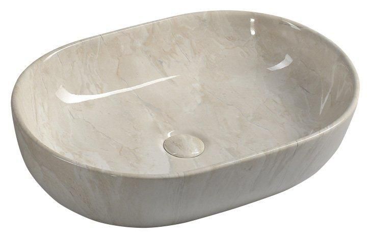 SAPHO - DALMA keramické umývadlo na dosku 59x42 cm, marfil MM427