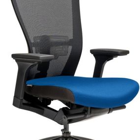 kancelárska stolička MERENS s podhlavníkom, modrá, vzorový kus Rožnov