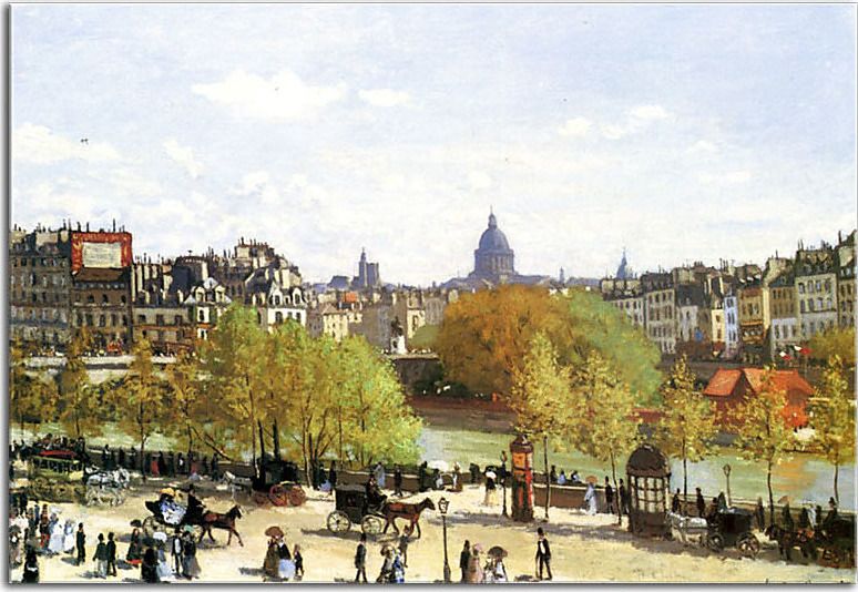 Wharf of Louvre, Paris Obraz Claude Monet - zs17753