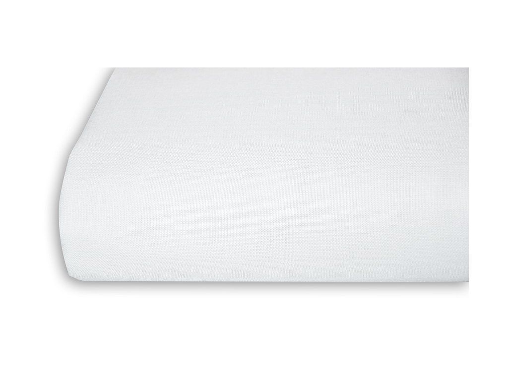 Bavlnená plachta bez gumičky (biela) 140 x 240