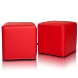 Sedací vak taburetka kocka červená TiaHome