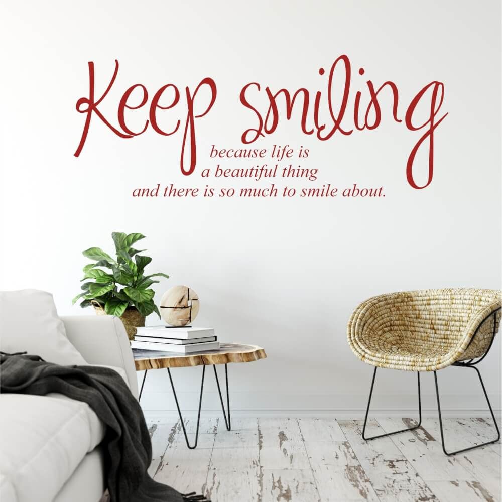 Nálepky na stenu - Keep smiling II.