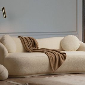Sofahouse Dizajnová 3-miestna sedačka Tanicia 225 cm krémová