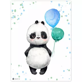 Obrázok - panda s balónmi do detskej izby