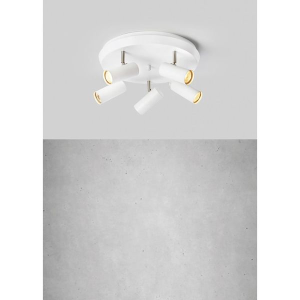 Biele stropné svietidlo Markslöjd Torino Ceiling White 5L
