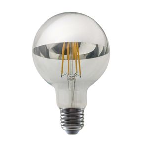 ACA Lighting LED FILAMENT E27 DIM G95 stříbrná 8W 2700K 230V 900lm RA80 PALA958WWDIMS