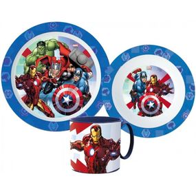 Stor · Sada plastového riadu Avengers s hrnčekom - 3 diely