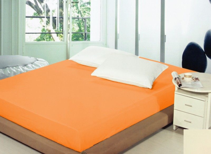 DomTextilu Prestieradlá na posteľ svetlo oranžovej farby Šírka: 90 cm | Dĺžka: 200 cm 5241-20172