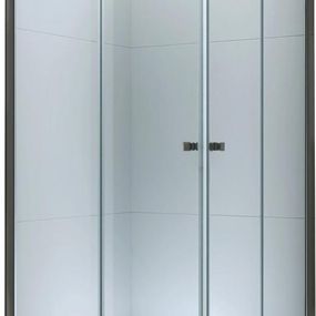 MEXEN/S - Roma Duo sprchovací kút 90 x 90 cm, transparent, čierna 854-090-090-70-00-02