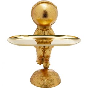 KARE Design Deco Figurine Astronaut Tablett Gold 37cm