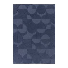 Modrý koberec z vlny Flair Rugs Gigi, 120 × 170 cm