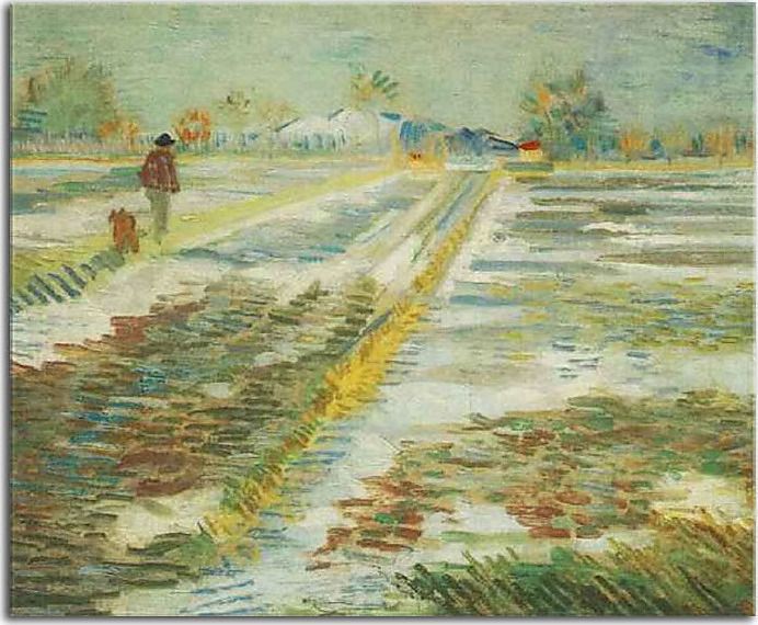 Vincent van Gogh obraz - Landscape with Snow zs18408