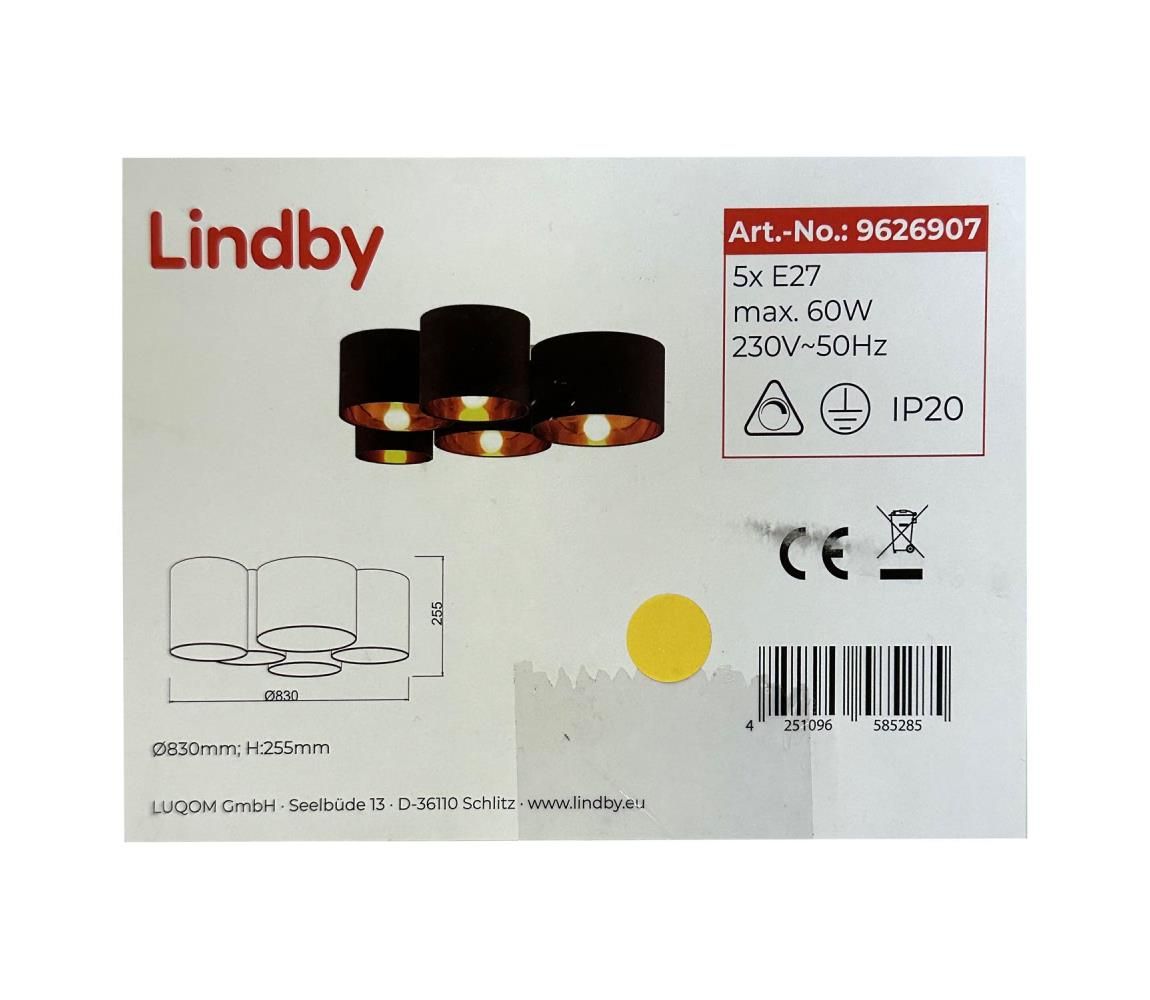 Lindby - Stropné svietidlo LAURENZ 5xE27/60W/230V
