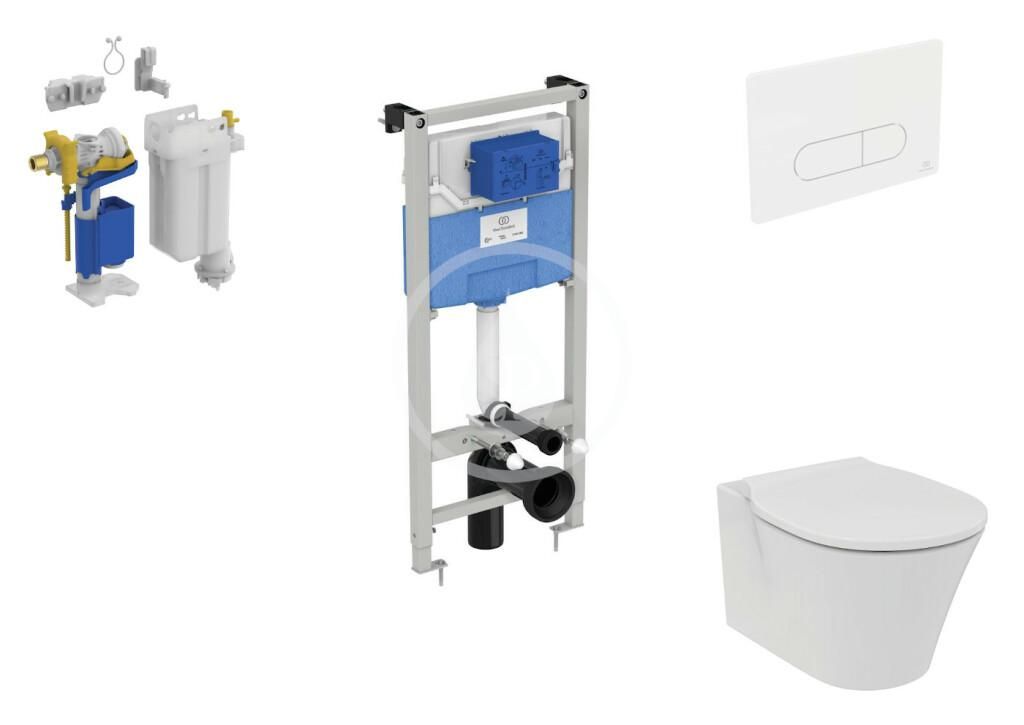 IDEAL STANDARD - ProSys Set predstenovej inštalácie ProSys, klozetu a dosky Connect Air, tlačidla Oleas M1, Aquablade, SoftClose, SmartFlush, biela R040701