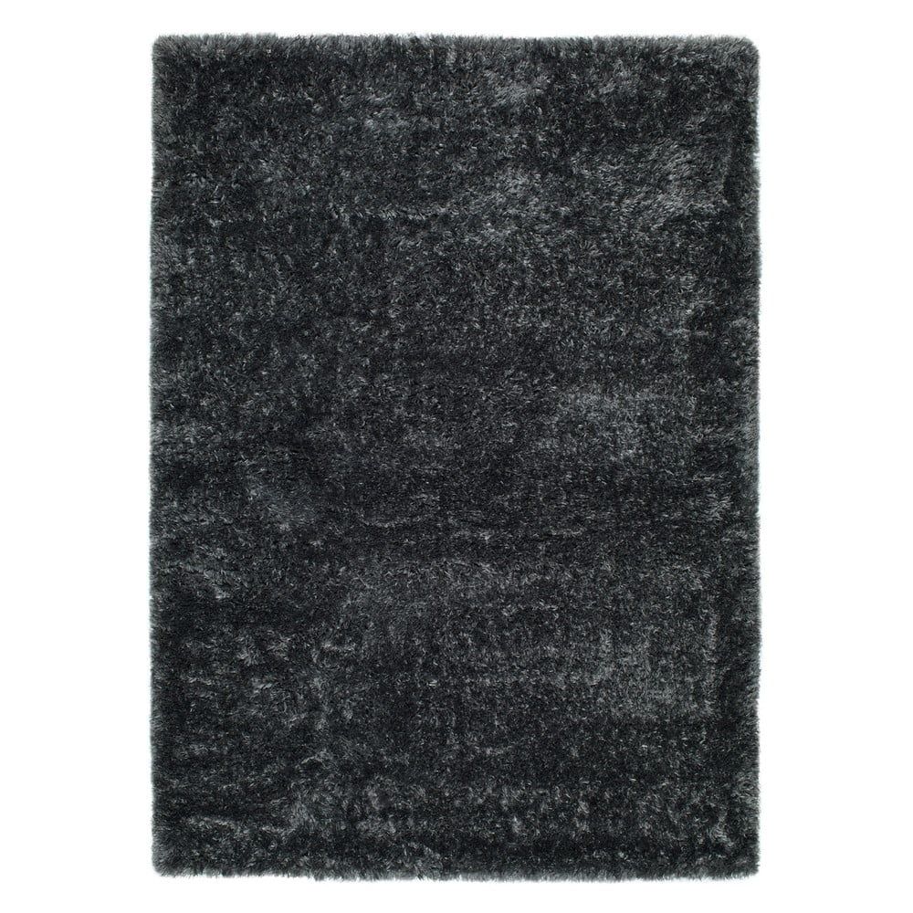 Antracitovosivý koberec Universal Aloe Liso, 140 × 200 cm