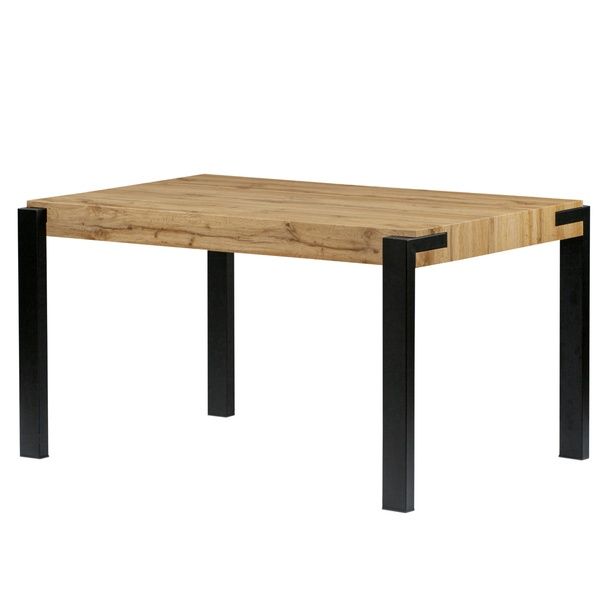 Sconto Jedálenský stôl CARLO dub divoký/čierna