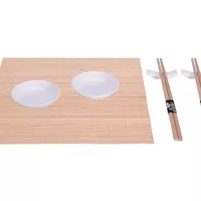 EXCELLENT Sushi set porcelán / bambus sada 7 ks bílá KO-278000190bila