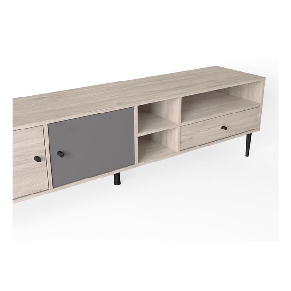 TV stolík v dekore duba v prírodnej farbe 180x50 cm Leon – Marckeric