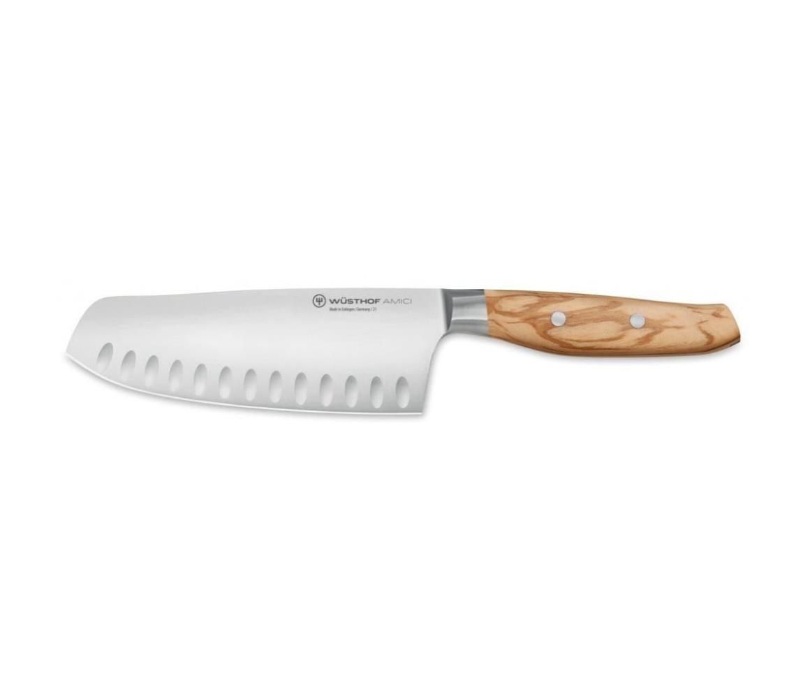 Wüsthof - Kuchynský nôž santoku AMICI 17 cm olivové drevo
