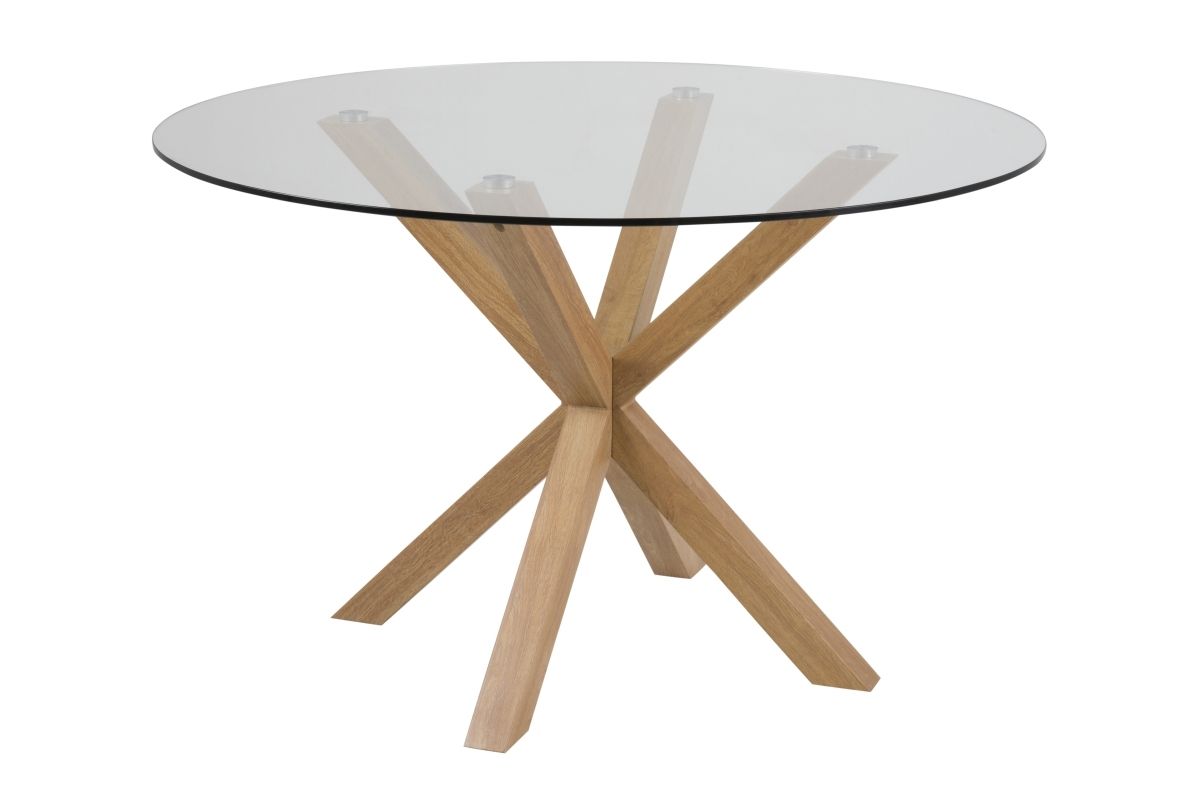 Okrúhly jedálenský stôl Neele 119 cm sklo