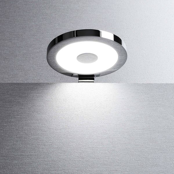 Deko-Light Nábytkové LED svetlo Zrkadlo súprava 5ks, okrúhle, Kúpeľňa, hliník, 4.5W, Energialuokka: G, K: 1.4cm