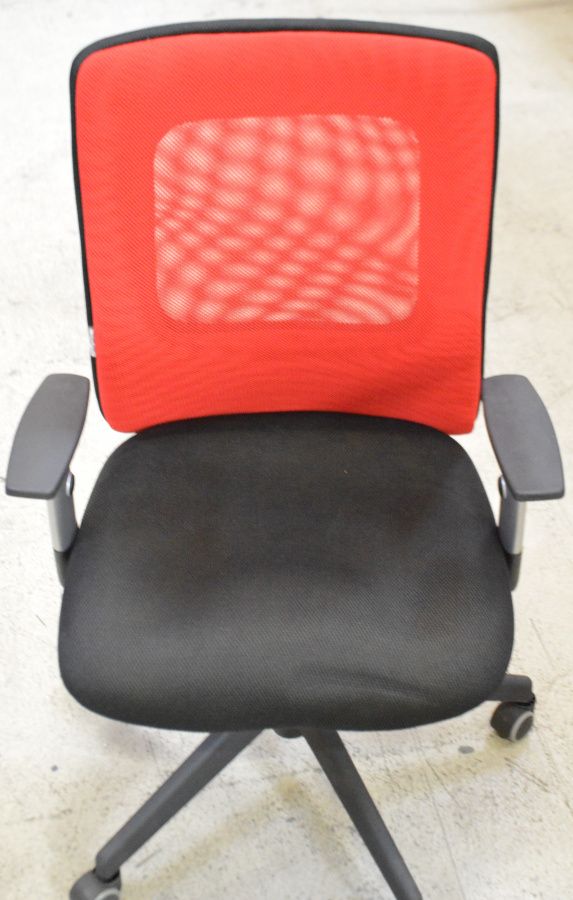 ALBA kancelárska stolička LEXA bez podhlavníka, farba červená č.AOJ622