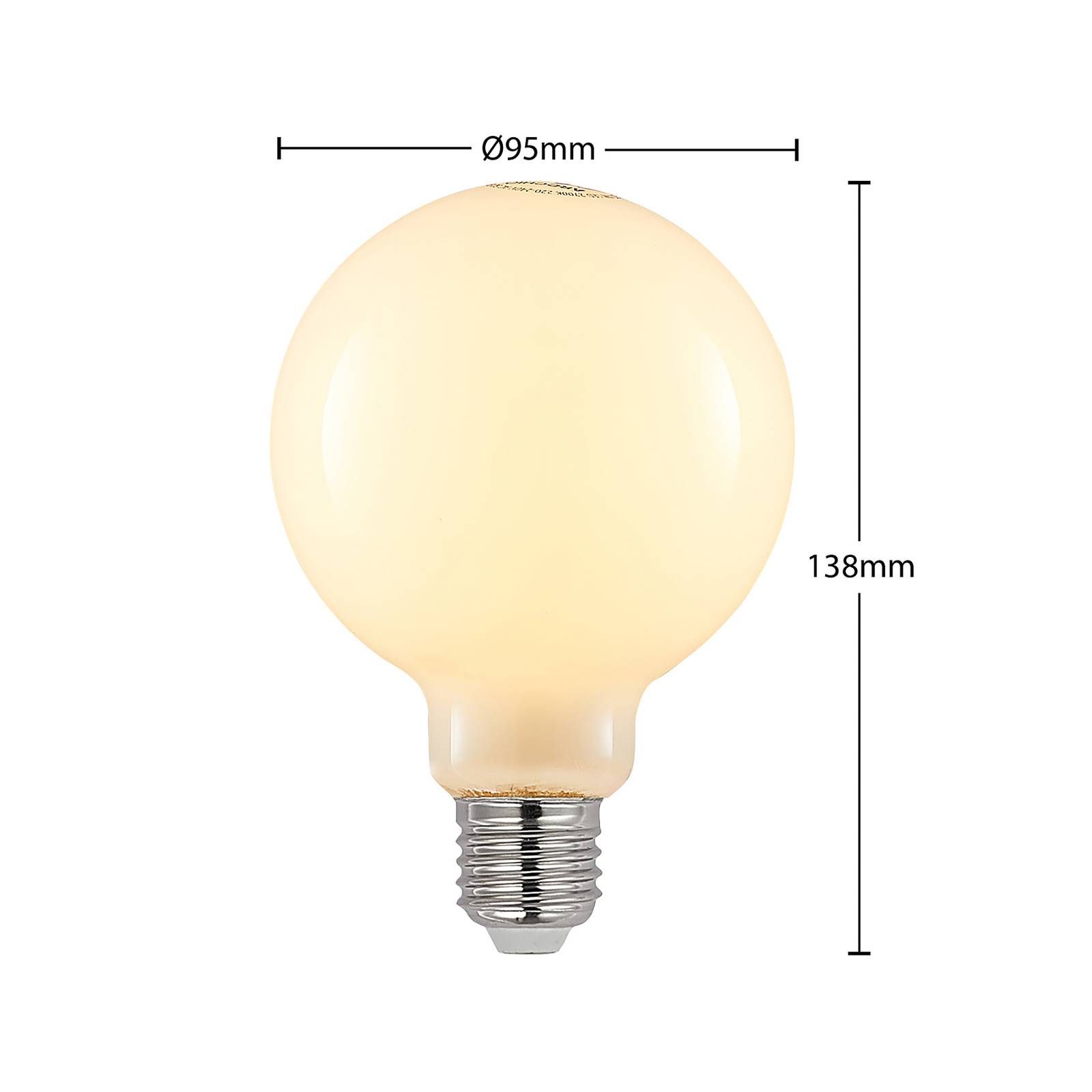 Arcchio LED E27 4W 2 700K G95 globe stmievateľná opál 2ks, E27, 4W, Energialuokka: E, P: 13.8 cm