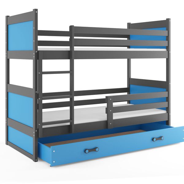 Poschodová posteľ RICO 2 - 160x80cm - Grafitový - Modrý