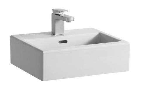 Laufen Living - Umývadielko, 450 mm x 380 mm, biela – bez otvoru na batériu H8154320001091