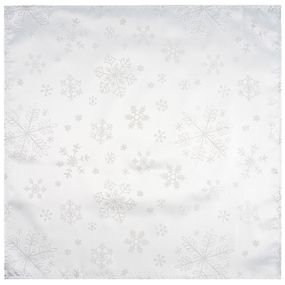 Forbyt Vianočný obrus Snowflakes biela, 77 x 77 cm