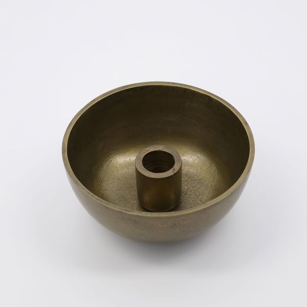 House Doctor Kovový svietnik Crown Antique Brass ⌀ 12,5 cm