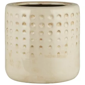 IB LAURSEN Keramický obal na kvetináč Frida Glossy Glaze Cream 15,5 cm