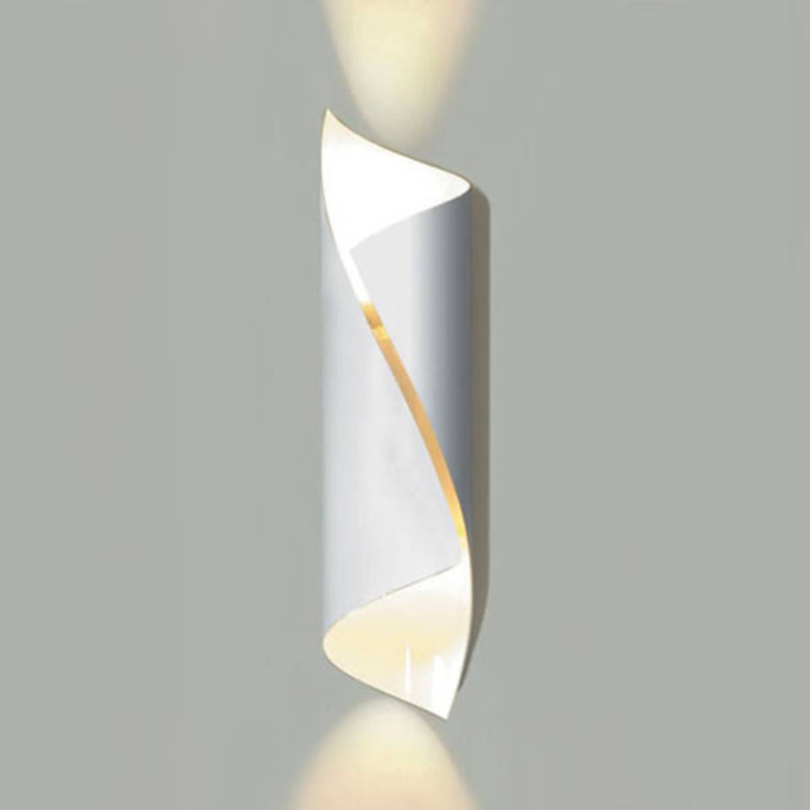 Knikerboker Hué nástenné LED výška 54 cm biele, Obývacia izba / jedáleň, oceľ, GU10, 8W, L: 12 cm, K: 54cm