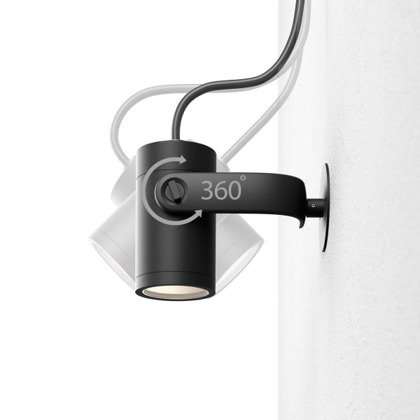 Hue LED vonkajšie spotové zemné / nástenné svietidlo Philips Lily 17415/30 / P7 čierne, 19cm, extens